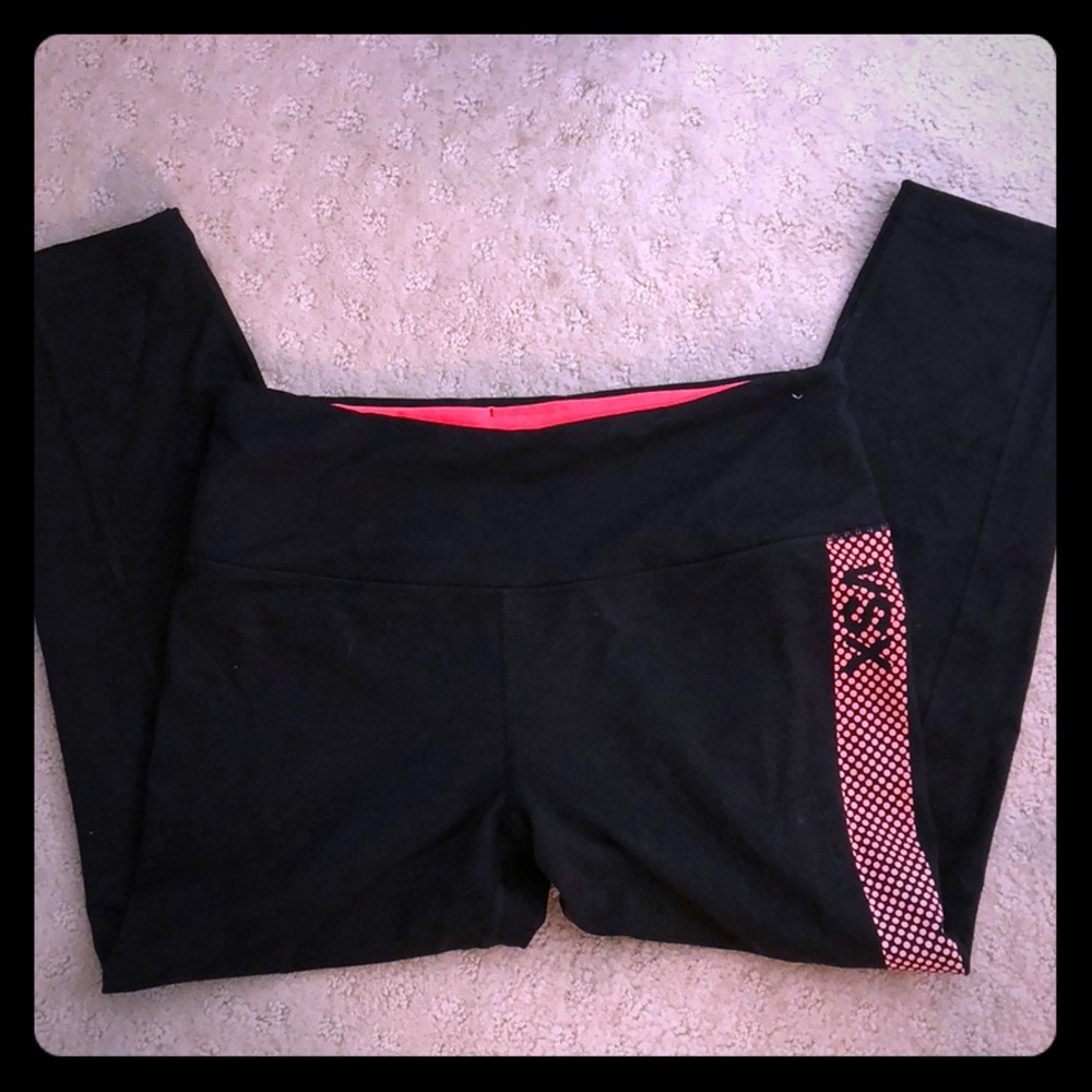 Victoria’s Secret Cropped Legging Orange Stripe